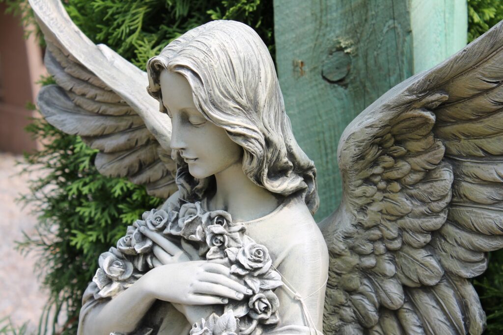 safe to feel safe angel statue